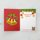 Grumpy Goat Christmas Feiertagskarte (Innenseite)