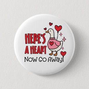 Grumpy Goose Anti-Valentins-Herz Button