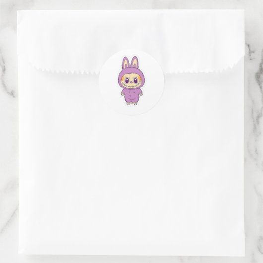 Grumpy Grape BunBite Runder Aufkleber (Tasche)