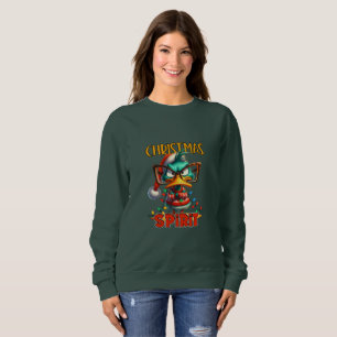 Grumpy Green Duck Weihnachtsgeist Sweatshirt