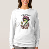 Grumpy Green Furry Lieben Cocktails T-Shirt (Vorderseite)