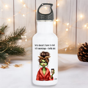 Grumpy Green Furry Lieben Kaffee Edelstahlflasche