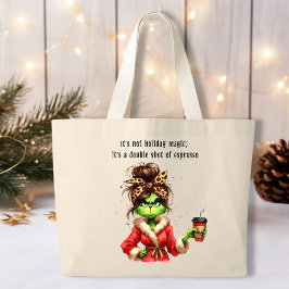 Grumpy Green Furry Lieben Kaffee Jumbo Stoffbeutel