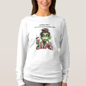 Grumpy Green Furry Lieben Kaffee T-Shirt (Vorderseite)