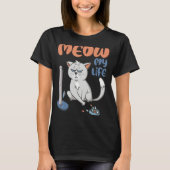 Grumpy Grey Cat Funny No BS Given Cat People T-Shirt (Vorderseite)