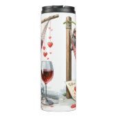 Grumpy Hairless Cat in Hammock Thermosbecher (Rückseite)