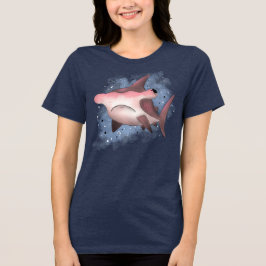 Grumpy Hammerhead Shark Tri-Blend Shirt