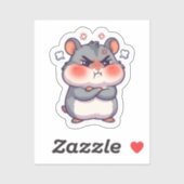 Grumpy Hamster Aufkleber (Blatt)