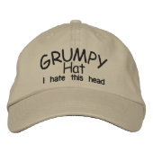Grumpy HAT Bestickte Kappe (Vorderseite)