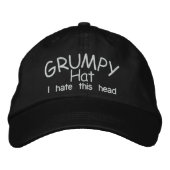 Grumpy HAT Bestickte Kappe (Vorderseite)
