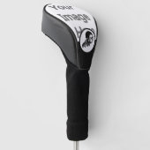 Grumpy Hermit Crab Silhouette Monogram w Foto Golf Headcover (angewinkelt)