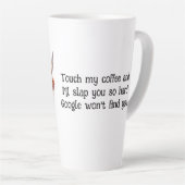 Grumpy Highland Cow & Google Coffee/Latte Tasse (Rechte Ecke)