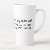 Grumpy Highland Cow & Google Coffee/Latte Tasse (Rechts)