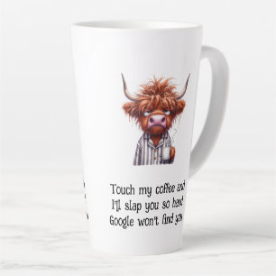 Grumpy Highland Cow & Google Coffee/Latte Tasse