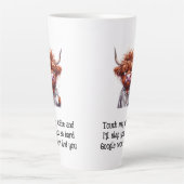Grumpy Highland Cow & Google Coffee/Latte Tasse (Vorderseite)