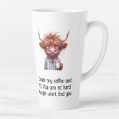 Grumpy Highland Cow & Google Coffee/Latte Tasse (Rechts)