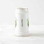 Grumpy Highland Cow St Patrick's Day Bierglas (Mittel)