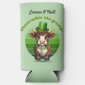 Grumpy Highland Cow St Patrick's Day Selters Dosenkühler (Vorderseite)