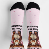 Grumpy Highland Cow Valentine's Day Socken (Oben)