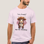 Grumpy Highland Cow Valentine's Day T-Shirt (Vorderseite)