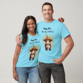 Grumpy Highland Kuh Neujahr Stimmung T-Shirt (Unisex)