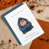 Grumpy Hooded Character Father's Day Card Einladung