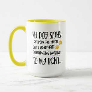 Grumpy Hund Funny Zitat mit Foto gelb Tasse