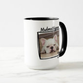Grumpy Hund Funny Zitat mit Foto Pet Black Tasse (VorderseiteRechts)