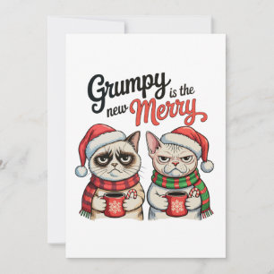 Grumpy ist die neue frohe Weihnachtskatze Lover Feiertagskarte