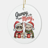 Grumpy ist die neue frohe Weihnachtskatze Lover Keramik Ornament (Links)