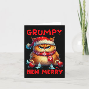 Grumpy ist die neue frohe Weihnachtskatze Sarcasti Karte