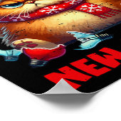Grumpy ist die neue frohe Weihnachtskatze Sarcasti Poster (Ecke)
