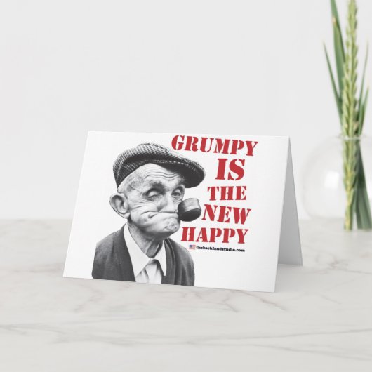 Grumpy ist neu glücklich karte (Vorderseite)