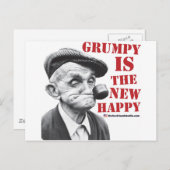 Grumpy ist neu glücklich postkarte (Vorne/Hinten)