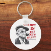 Grumpy ist neu glücklich schlüsselanhänger (Vorderseite)