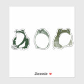 Grumpy Japanese Frog Toad 19. Jahrhundert Aufkleber (Blatt)