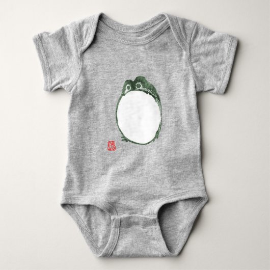 Grumpy Japanese Frog Toad 19. Jahrhundert Baby Strampler (Vorderseite)