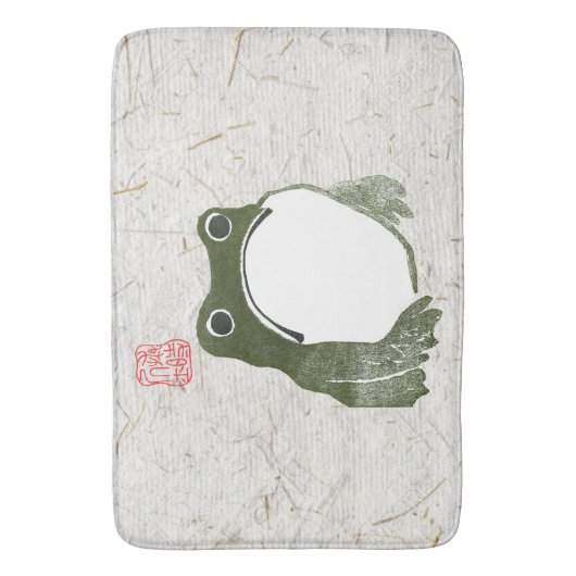 Grumpy Japanese Frog Toad 19. Jahrhundert Badematte (Vorderseite Vertikal)