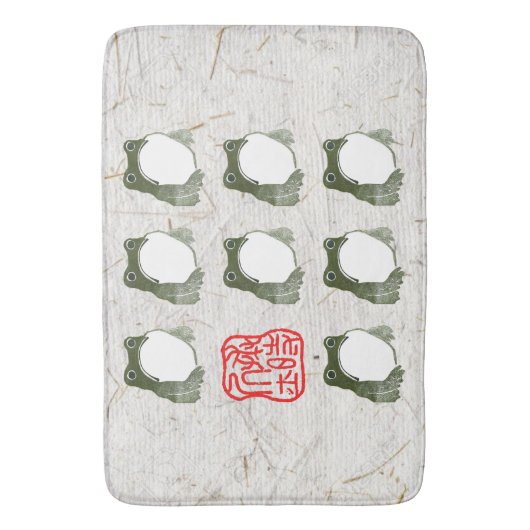 Grumpy Japanese Frog Toad 19. Jahrhundert Badematte (Vorderseite Vertikal)