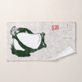 Grumpy Japanese Frog Toad 19. Jahrhundert Badhandtuch Set (Handtuch)