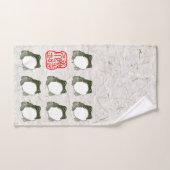 Grumpy Japanese Frog Toad 19. Jahrhundert Badhandtuch Set (Handtuch)