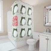 Grumpy Japanese Frog Toad 19. Jahrhundert Duschvorhang (Beispiel)