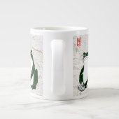 Grumpy Japanese Frog Toad 19. Jahrhundert Jumbo-Tasse (Rückseite)