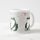 Grumpy Japanese Frog Toad 19. Jahrhundert Jumbo-Tasse (Vorderseite Rechts)