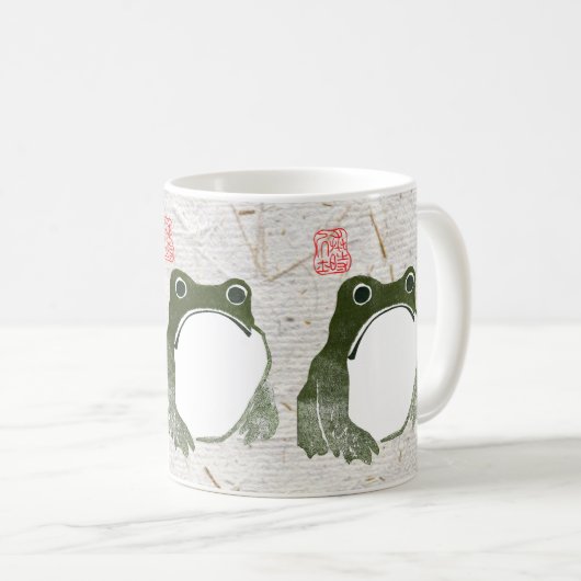 Grumpy Japanese Frog Toad 19. Jahrhundert Kaffeetasse (VorderseiteRechts)