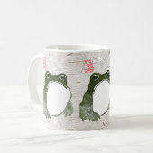 Grumpy Japanese Frog Toad 19. Jahrhundert Kaffeetasse (Vorderseite Links)