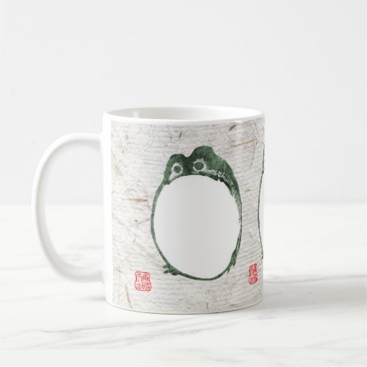 Grumpy Japanese Frog Toad 19. Jahrhundert Kaffeetasse (Links)