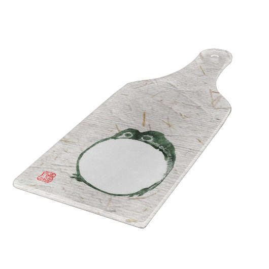 Grumpy Japanese Frog Toad 19. Jahrhundert Schneidebrett (Ecke)