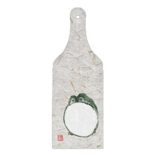 Grumpy Japanese Frog Toad 19. Jahrhundert Schneidebrett