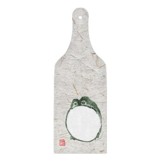 Grumpy Japanese Frog Toad 19. Jahrhundert Schneidebrett (Vorderseite)